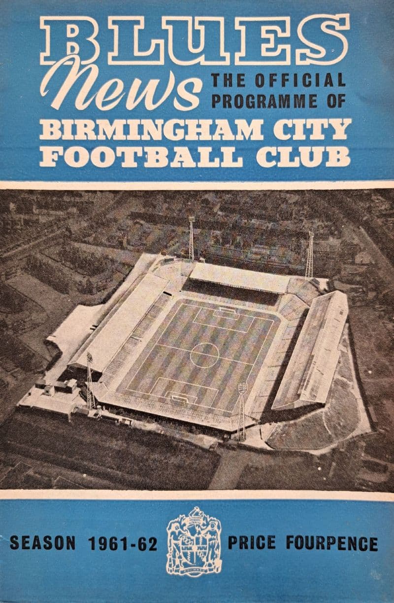 Birmingham City v Blackpool, Div 1 (1961, Nov 4th)