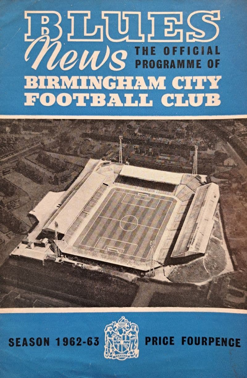 Birmingham City v Fulham, Div 1 (1962, Sep 22nd)