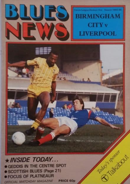 Birmingham City v Liverpool, Div 1 (1985, Nov 23rd)