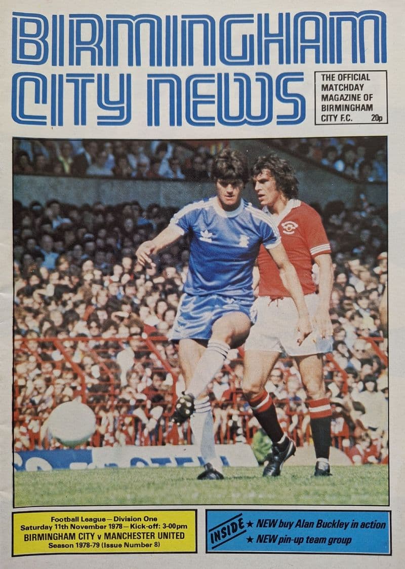 Birmingham City v Manchester United, Div 1 (1978, Nov 11th)