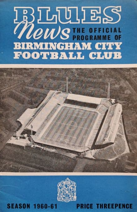 Birmingham City v Sheffield Wednesday, Div 1 (1960, Aug 27th)
