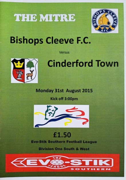 Bishops Cleeve v Cinderford Town, Evo-Stik Lge (2015, Aug 31st)