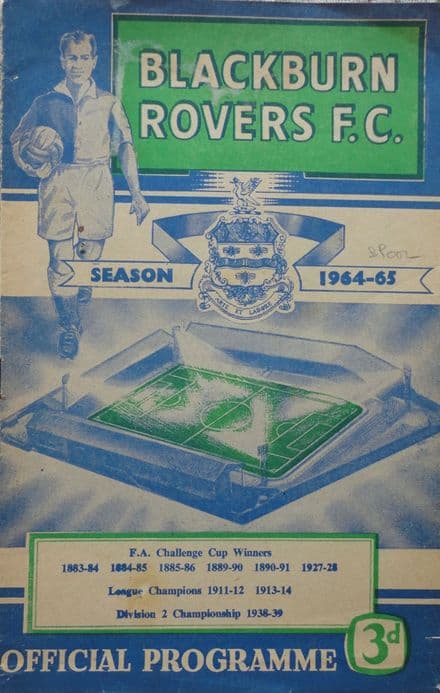 Blackburn Rovers v Blackpool, Div 1 (1964, Sep 3rd)
