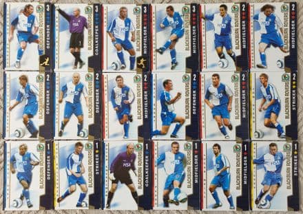 Blackburn Rovers. 18 Cards (2004-05)