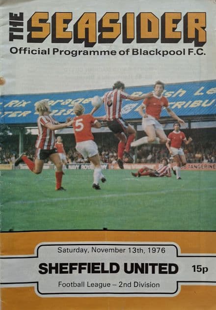 Blackpool v Sheffield United, Div 2 (1976, Nov 13th)