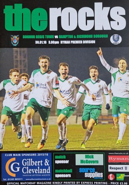 Bognor Regis v Hampton & Richmond, Ryman Prem Lge (2016, Jan 30th)