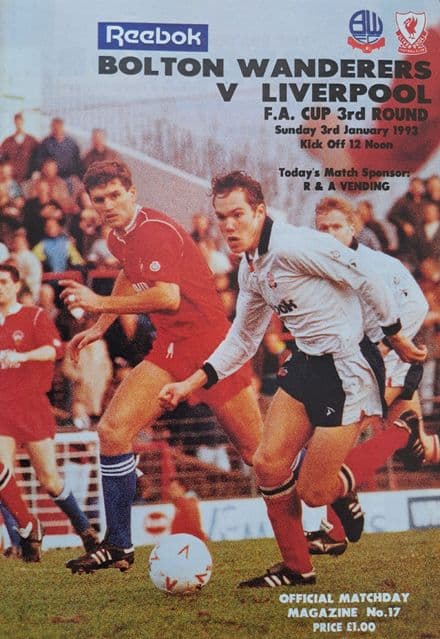 Bolton v Liverpool, FA Cup 3rd Rnd (1993, Jan 3rd)