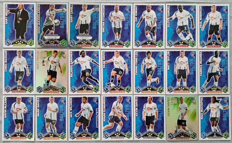 Bolton Wanderers, Match Attax Cards x 21 (2009-10)