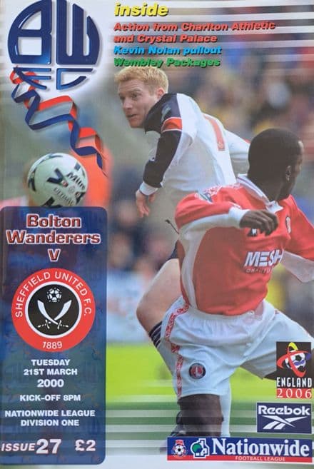 Bolton Wanderers v Shefield United, Nationwide 1 (2000, Mar 21st)