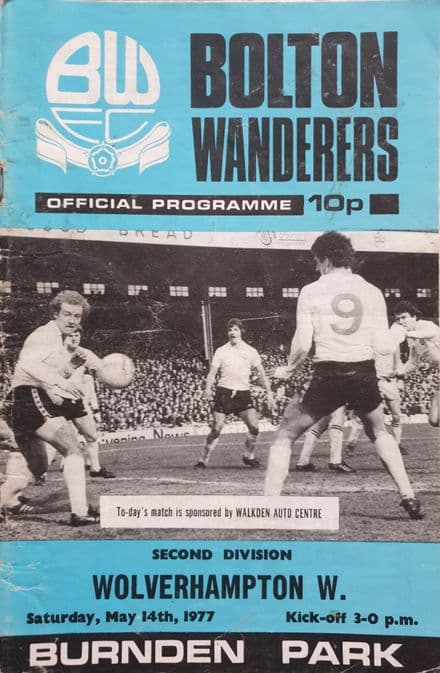 Bolton Wanderers v Wolves, Div 2 (1977, May 14th)