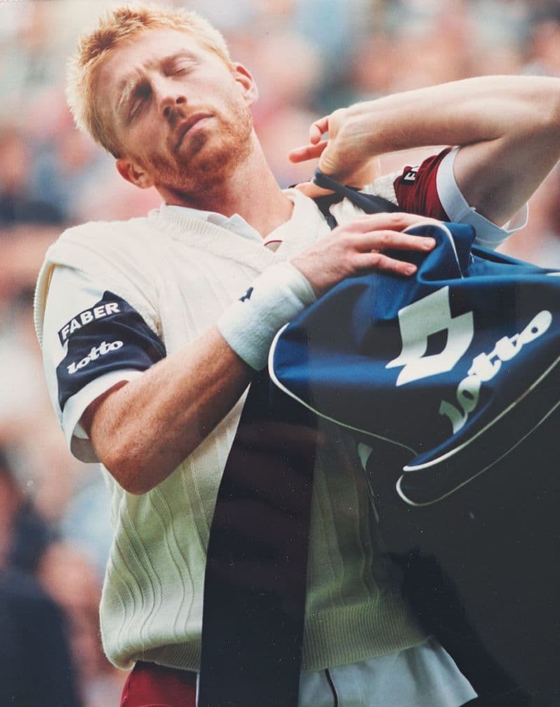 Boris Becker Colour Press Photo (Wimbledon, 1996)