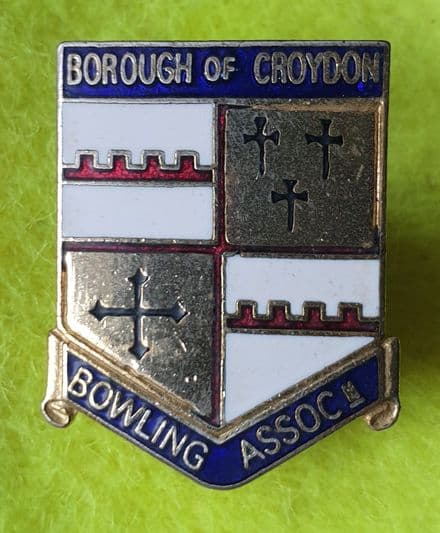 Borough of Croydon Bowling Association Enamel Pin Badge