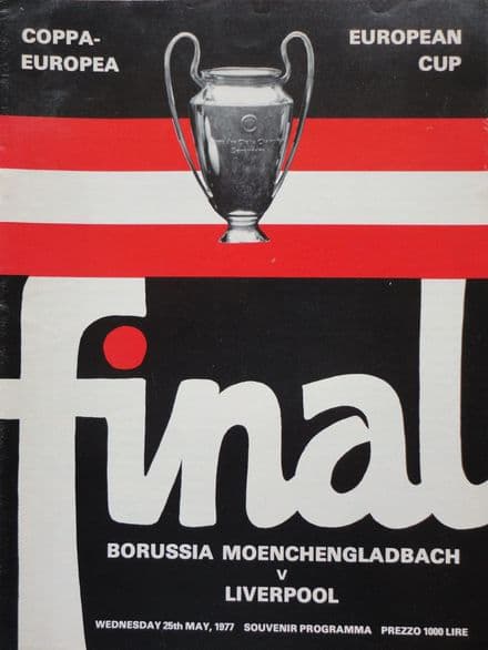 Borussia Moenchengladbach v Liverpool, European Cup F (1977, May 25th)