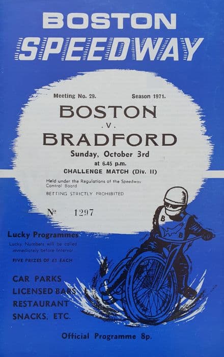 Boston v Bradford (1971, Oct 3rd)