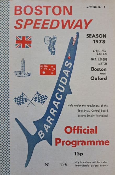 Boston v Oxford (1978, Apr 23rd)