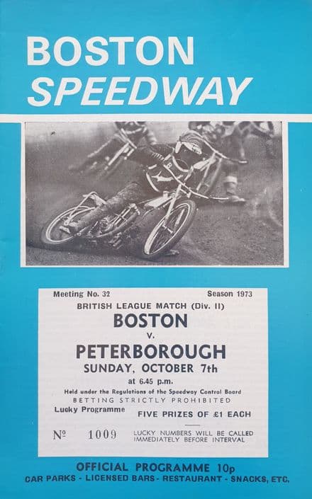 Boston v Peterborough (1973, Oct 7th)