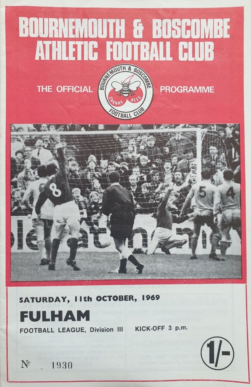 Bournemouth v Fulham, Div 3 (1969, Oct 11th)