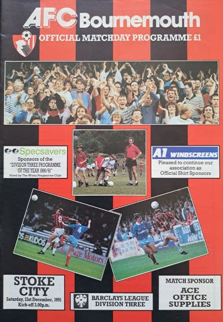 Bournemouth v Stoke City, Div 3 (1991, Dec 21st)