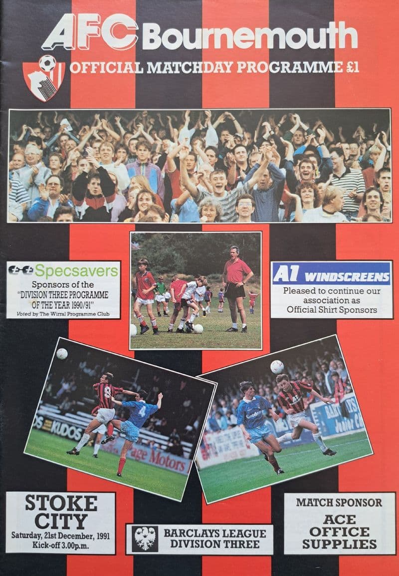 Bournemouth v Stoke City, Div 3 (1991, Dec 21st)