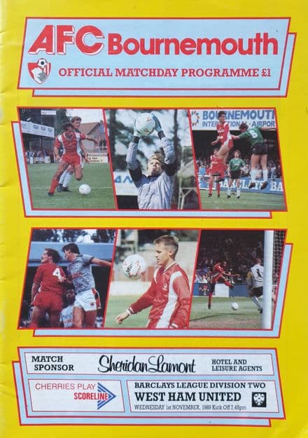 Bournemouth v West Ham, Div 2 (1989, Nov 1st)