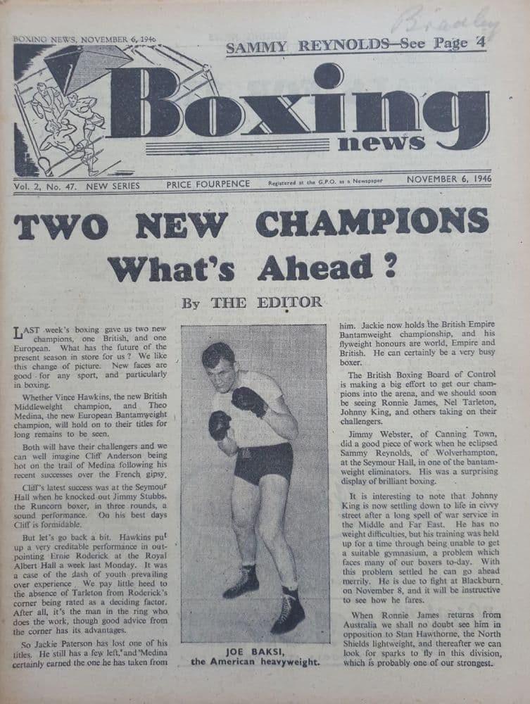Boxing News Vol 02 No 47 1946 Nov 6th