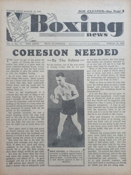 Boxing News Vol 03 No 12 (1947, Mar 19th)
