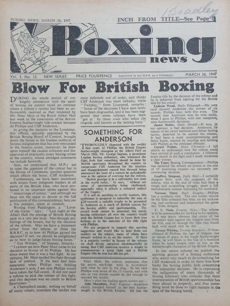 Boxing News Vol 03 No 13 (1947, Mar 26th)