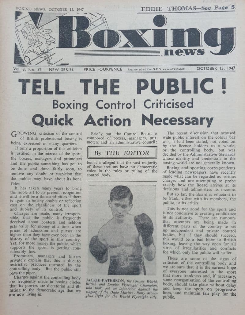 Boxing News Vol 03 No 42 (1947, Oct 15th)