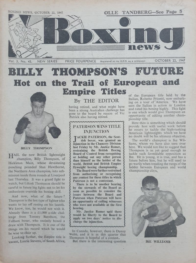 Boxing News Vol 03 No 43 (1947, Oct 22nd)