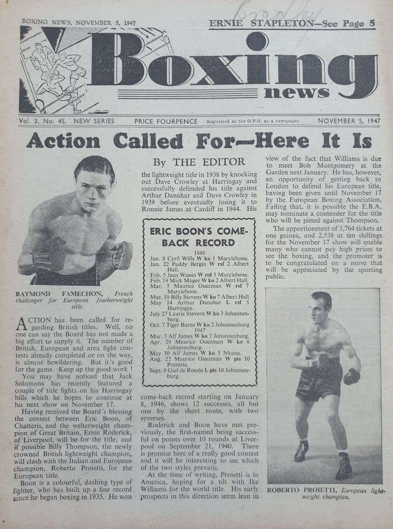 Boxing News Vol 03 No 45 (1947, Nov 5th)