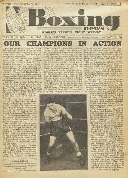 Boxing News Vol 06 No 02 (1950, Jan 11th)