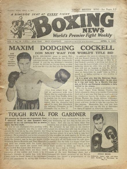 Boxing News Vol 07 No 14 (1951, Apr 4th)
