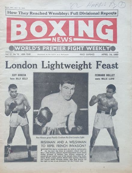Boxing News Vol 13 No 16 (1957, Apr 19th)