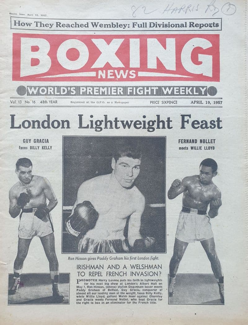 Boxing News Vol 13 No 16 (1957, Apr 19th)