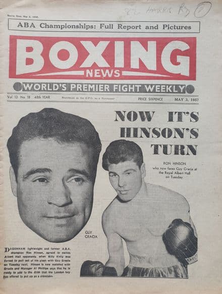 Boxing News Vol 13 No 18 (1957, May 3rd)