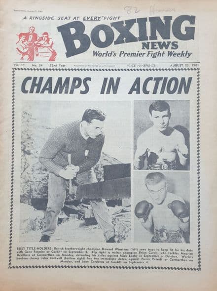 Boxing News Vol 17 No 34 (1961, Aug 25th)