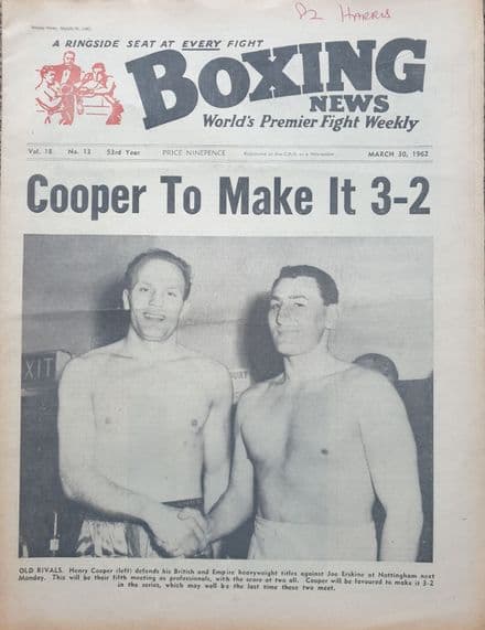 Boxing News Vol 18 No 13 (1962, Mar 30th)