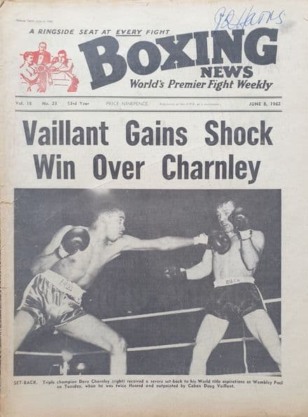 Boxing News Vol 18 No 23 (1962, Jun 8th)