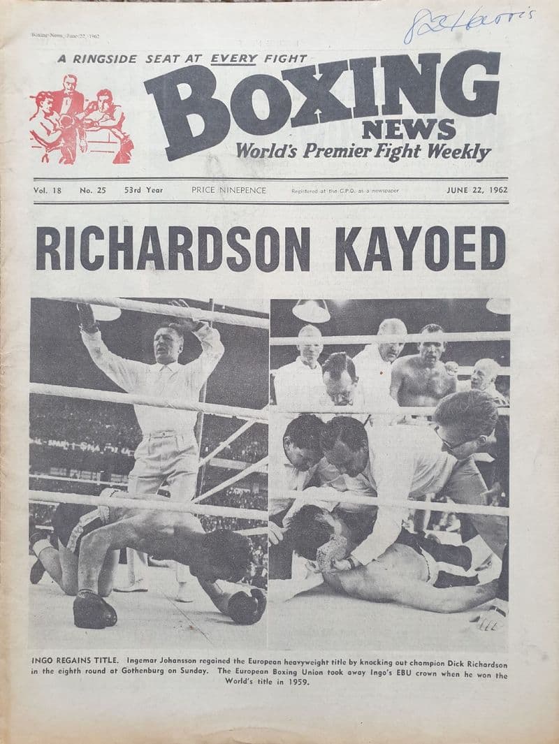 Boxing News Vol 18 No 25 (1962, Jun 22nd)