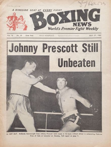 Boxing News Vol 18 No 30 (1962, Jul 27th)