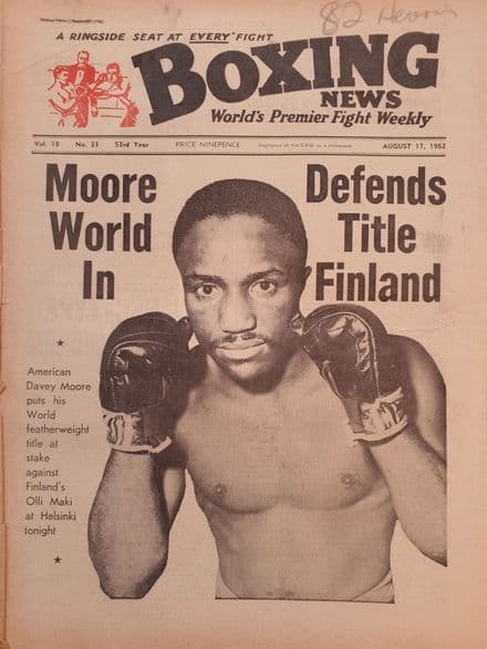 Boxing News Vol 18 No 33 (1962, Aug 17th)