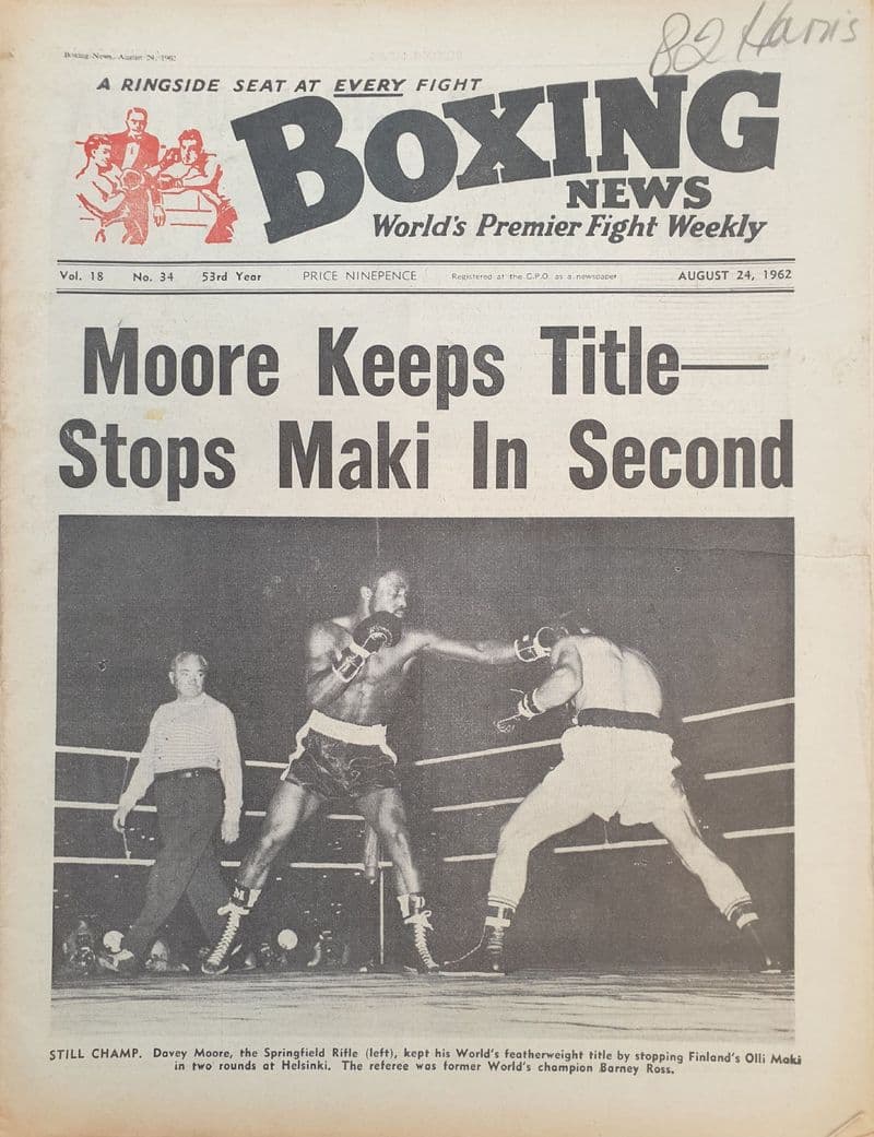 Boxing News Vol 18 No 34 (1962, Aug 24th)