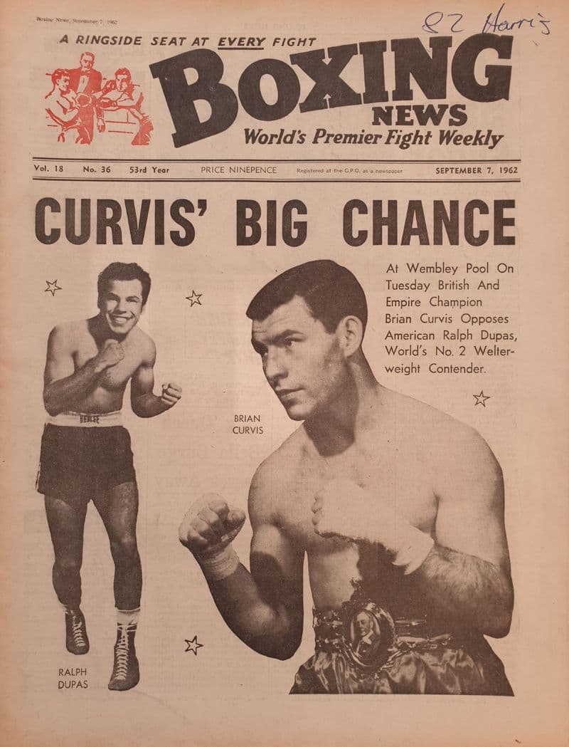 Boxing News Vol 18 No 36 (1962, Sep 7th)