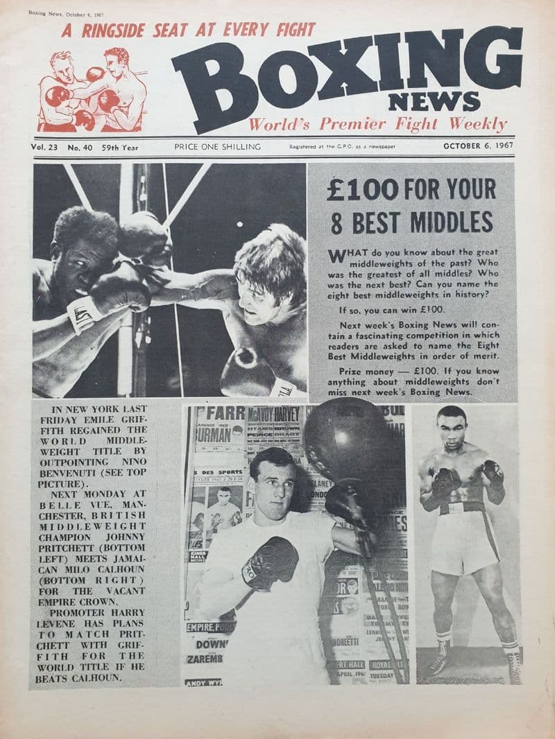 Boxing News Vol 23 No 40 (1967, Oct 6th)