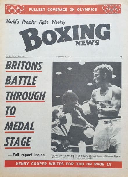 Boxing News Vol 28 No 36 (1972, Sep 8th)