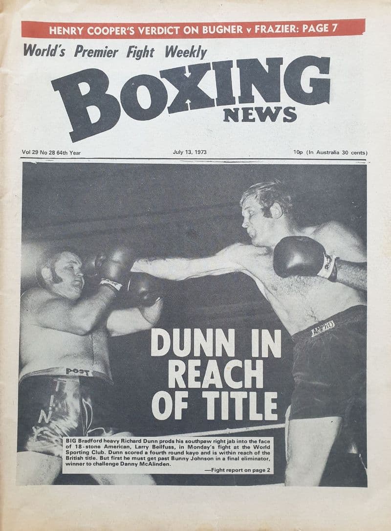 Boxing News Vol 29 No 28 (1973, Jul 13th)