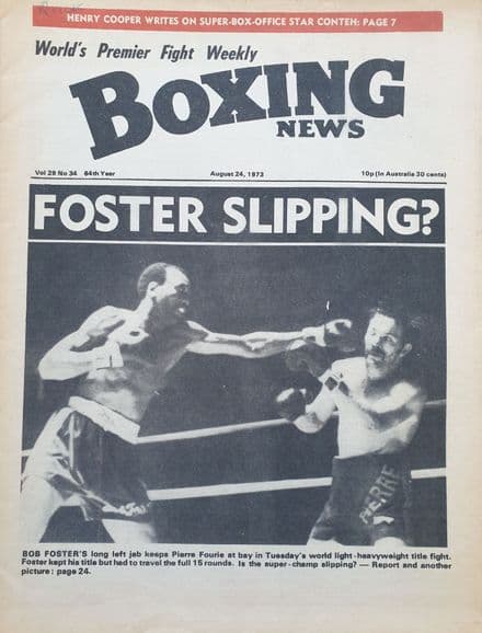 Boxing News Vol 29 No 34 (1973, Aug 24th)