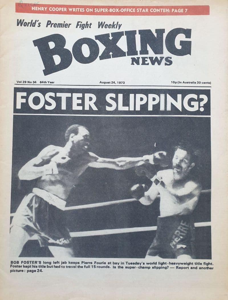 Boxing News Vol 29 No 34 (1973, Aug 24th)