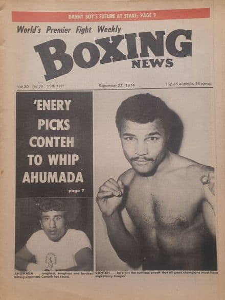 Boxing News Vol 30 No 39 (1974, Sep 27th)