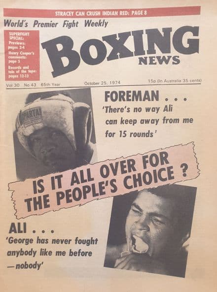 Boxing News Vol 30 No 43 (1974, Oct 25th)